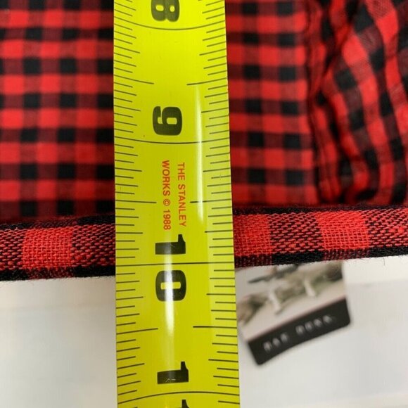 Rae Dunn Christmas Holiday Basket Set Home Gift Caddy Snacks Organize Red Check - Picture 6 of 10